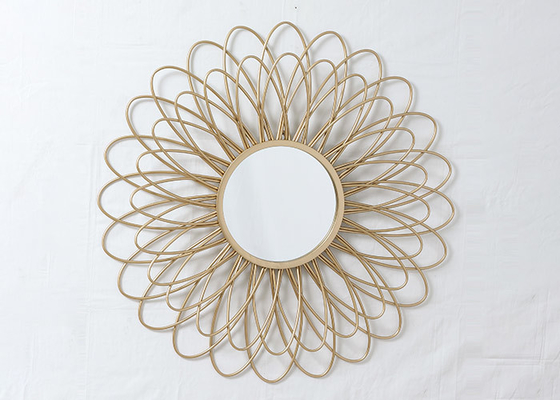 Modern Stylish Home Decoration Gold Sun Mirror Wall Decor