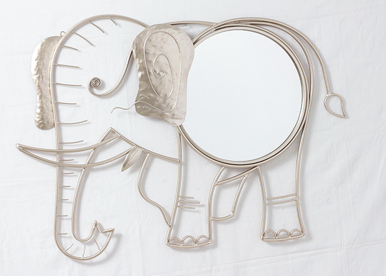 Living Room Rose Gold Elephant Mirror Wall Decor