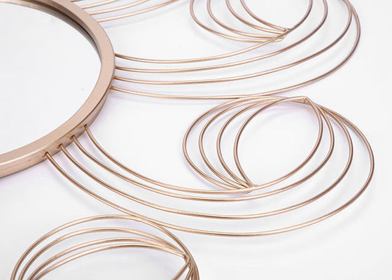 Sunflower Shape Metal Wall Art Mirror Floral Mirror Rose Gold Color For Wall