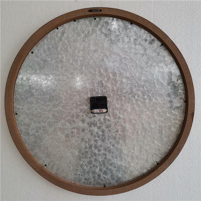 Circular Clock Antique Big Wood Digital Analog Metal Wall Art Clock
